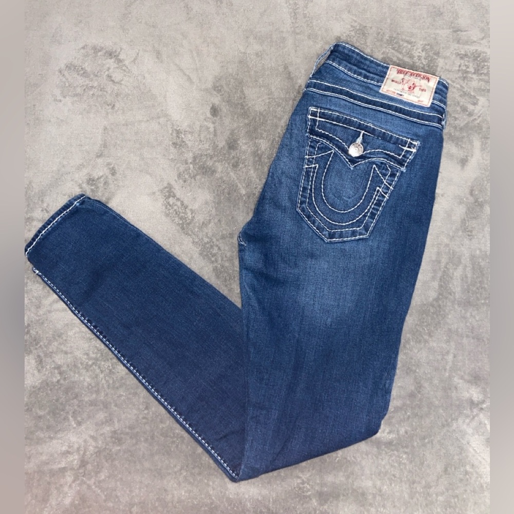 True Religion Women's Dark Blue Skinny Jeans